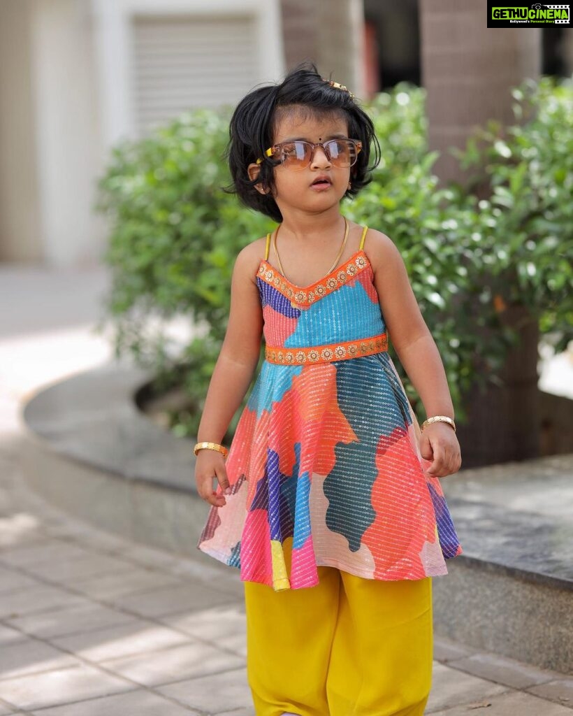 Sridevi Ashok Instagram - Happiness is wearing the same dress ❤️ Mom & Dress Combo : @io__fashion Photoshoot : @ashok_chintala #srideviashok #fashionable #fashionblogger #fashiongram #designerchildrenswearofficial #designerwearinspiration #momanddaughter #momanddaughterdress #chennaiinfluencer Chennai, India