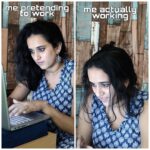 Sriranjani Sundaram Instagram - It's true. The infamous kondai is a prerequisite to work! #mandamelakonda #workingmoms #worklifebalance