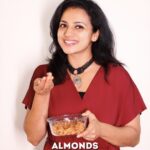 Sruthi Hariharan Instagram - Enhance your skin health naturally by eating a handful of almonds daily :) #healthysnacking #almonds #paidpartnership #collab