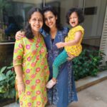 Sruthi Hariharan Instagram – Mother and daughter 💕 
Sharing three pictures only cos our baby has somehow managed to give three different poses in each photograph . Lol ! 
#missthem
