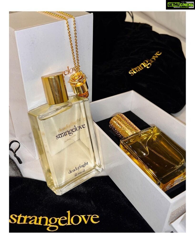 Sunaina Instagram - If you know me , you will know my excitement for this. Thank you @strangeloveny for sending these exquisite fragrances and oil. Will be bathing in them 😇 (Was My perfume of the day for the white pantsuit) Chennai, India