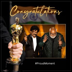 Sunil Instagram - My heartful congratulations to the entire #rrrmovie team, #indiancinema #telugufilmindustry and every Indian.

We made it on the global stage. 

To be awarded with the top award for films - 'The Oscars' is the best reward that we all have got for this flawless, Irresistible catchy song. 

This is a true exapmple of what heights a perfection can reach. 

The only man who could make it possible was ‘The Perfectionist’ @ssrajamouli garu. 

His No compromise for quality and precision is the result of this humongous achievement. 

Congratulations to #ssrajamouli garu, @mmkeeravani garu, @boselyricist garu, @premrakshith_choreographer master, #kalabhairava @sipligunjrahul @dopkksenthilkumar and @alwaysramcharan garu &  @jrntr garu for perfectly executing.

We are Proud of you all. 

Thanks for making every Indian Proud today.

#sunil #congratulations #naatunaatu #oscars95 #bestoriginalsong #telugumusic #indianmusic #academyawards #cinematicexcellence #musicinspires #goldenmoment #proudmoment #globalrecognition #awardwinning #oscarwinner #worldmusic #musicaltriumph #moviemusic #indianfilmindustry #rrr #indianpride