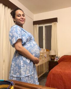 Swara Bhaskar Instagram - Installed a crib in our room in preparation of new arrival (crib courtesy @bhoomilogy )… swipe to see who claimed dibs! The first occupant of the crib who BTW refuses to leave it! 😬😳🙄
Your first child @fahadzirarahmad 
🧿🪬💜✨
#pregnancyposts #petparent