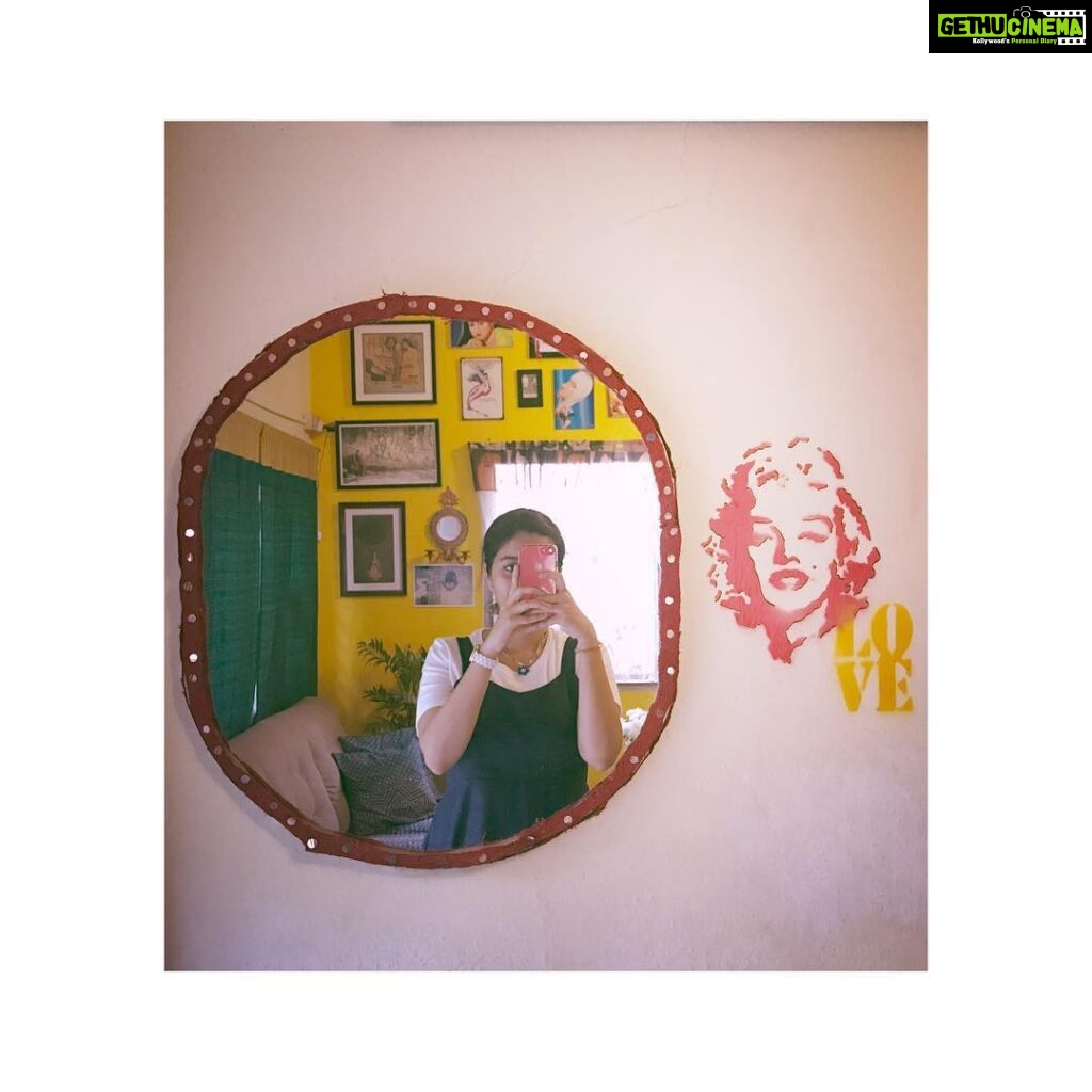 Swathi Reddy Instagram - Mirror mirror on the wall Look at you, so fragile yet tall Telling people banal stories all along. But some of us have solid walls Walls in all shapes, forms and sorts Reminding us it’s only love that matters after all.