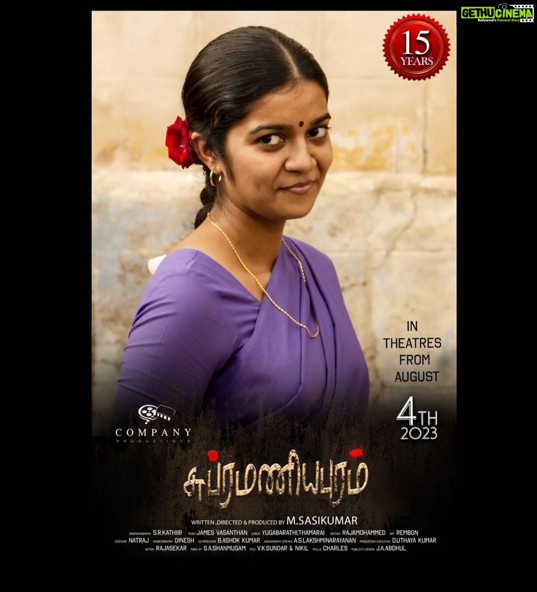 Swathi Reddy Instagram - Thulasi - An auspicious plant. That is one out of the five lines they emailed me when I asked for a brief about the role. The real drohi is @sasikumardir He laughs and loves how he kept the climax in the dark from @actorjai and I. I swear. Jokes aside. There are all sorts people in the world. So many greys. And actors can not be judgmental with their roles. Got to believe. That's the fun. That's the high. In theatres from 4th August for a limited window. #15yearsofsubramaniyapuram #Rerelease