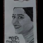 Swathi Reddy Instagram – Lekha through @varsha_.64 eyes 🤍 Thank you @my_.sketchbook 

#monthofmadhu. Song available on all music apps.