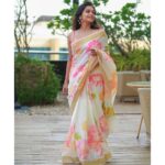 Tanvi Ram Instagram - :) Photographer- @pranavraaaj Attire - @turmerikofficial Attire procured by - @mehaka_kalarikkal MUA - @elsamma_johnson_ Earrings - @aiqah_thestore Location- @kochimarriott