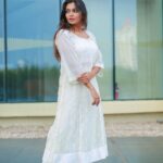 Tanvi Ram Instagram - White series!🕊️ Photographer - @pranavraaaj Attire - @kalaakaari MUA - @elsamma_johnson_