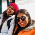Tanvi Ram Instagram - Just two girls laughing their hearts out and having a good time…♥️ @koshersaltgirl #kashmir #tanviram #snowfall #travel #travelgram #gulmarg #naturelovers Gulmurg Gondola