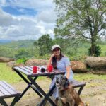 Tanvi Ram Instagram - A short getaway to @tho8amfarmstay 🖤 The calmest and quietest place amidst nature!:) Drone shots and edited by @malludronetraveller #vacationmode #vacation #farmstay #petfriendlystay #travel #travelgram #kuttikanam #idukki