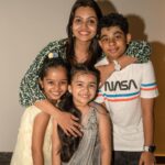 Tanvi Ram Instagram - With our little heroes♥️ @_vriddhi_ @devanandha.malikappuram @just.me.pranav Attire - @western_lady_ #2018 #happybigfamily