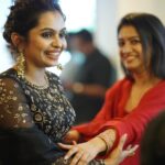 Tanvi Ram Instagram - This night was fun♥️ @nithyamammen @elsamma_johnson_ Styling - @mehaka_kalarikkal Photography - @rijil_kl Makeup - @sreegeshvasan_makeupartist Costume - @mahekdesigns Ornaments - @makeoveravenue