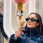 Tridha Choudhury Instagram - Friday night plans … 🧁 #fridaynightfunkin #fridaynightlights #immersiveexperience #immersiveart #londonlife #londonstreets #londonart #artwork #artcollective