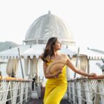 Tridha Choudhury Instagram – When asked who is more mature among the two….
He said,
She is, because she handles the worst in me.”💛
And she said,
“He is, because he handles the kid in me.
Love is all about mutual efforts, understanding and care 💛

Outfit @ateliersoares 
Styled by @intriguelook 💛

#travelwithtridha #hotelsoftheworld #hotelsandresorts #beautifulhotels #luxuryhotels #luxuryhotelsworld #travelcommunity The Leela Palace Udaipur