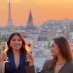 Tridha Choudhury Instagram - To Spritz & Sunsets 🥂 Thank you @lorealpro & @lorealpro_education_india for such a memorable experience 🥂 #goldenhourlight #goldenhour #sunsetsky #sunsets_oftheworld #sunsetcaptures #parissunset #parisrooftops #rooftopseason #rooftopbar Hôtel Dame des Arts