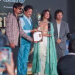 Ulka Gupta Instagram - Honoured by @uditnarayanmusic Dress @_shopsuave_ Stylist @navneeth_bhansali MUA @makeoverbysejalthakkar