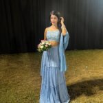 Ulka Gupta Instagram - Sangeet ready 💙 Desginer :- @muskann_kapadiaa Styled by :- @navneeth_bhansali @navkarstudio25 Pic courtesy the cutie @jyamishra1 #bestfriendwedding #lehenga #weddings Kutch Bhuj Gujarat