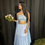 Ulka Gupta Instagram - Sangeet ready 💙 Desginer :- @muskann_kapadiaa Styled by :- @navneeth_bhansali @navkarstudio25 Pic courtesy the cutie @jyamishra1 #bestfriendwedding #lehenga #weddings Kutch Bhuj Gujarat