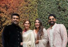 Upasana Kamineni Instagram - Oscar Love ❤️ #oscar2023 Thank you @ssrajamouli Garu & family We are here for India 🇮🇳 #jaihind Dream team @nikitajaisinghani for styling ram @sandysartistry hair and make up @jayantireddylabel my saree @binagoenkaofficial my exquisite jewels @arifminhaz photos @magic.energy spiritual balance @swamynathkorlapati & @prashanthkunchapu biggest support.