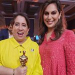 Upasana Kamineni Instagram - U know your heart is in the right place, when giving back gives you soooo much joy. ❤️ @guneetmonga thank you for doing what u do. Ur a true inspiration 🤗 @forbesindia what a great way to encourage people to do good for others & in turn themselves 👍🏼 #fila #forbesindialeadershipawards