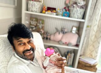Upasana Kamineni Instagram - Happiest Birthday to our dearest CHIRUTHA - (Chiranjeevi Thatha) Loads of love from us & the Littlest member of the KONIDELA family. 😍 @chiranjeevikonidela ❤️🎉