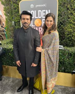 Upasana Kamineni Instagram - Such an honour to be a part of the #RRR family. 
Proudly representing & winning for Indian Cinema. #jaihind 

Thank u Mr.C & Rajamouli Garu for making me part of this journey. 
From shooting in Ukraine to the Golden Globe Awards you have taught me that clarity of thought, hard work & perseverance pays off. 
I’m sooo happy my baby can experience this along with me 🤗❤️
I’m soooooo emotional 🥹 

@alwaysramcharan @ssrajamouli @rrrmovie @goldenglobes