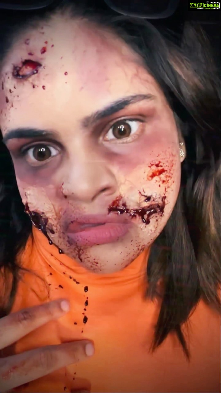 Vidyulekha Raman Instagram - Zombie Velma for Halloween 🎃👻🧟♀️ SFX Makeup by ME 🙋🏻♀️ #halloween #halloweenmakeup #halloweencostume #halloweenparty #halloween2022 #halloweenmakeuptutorial #sfx #sfxmakeup #specialeffects #specialeffectsmakeup #makeup #makeuptransformation #zombiemakeup #scary #makeupreels #makeuplover #scoobydoo