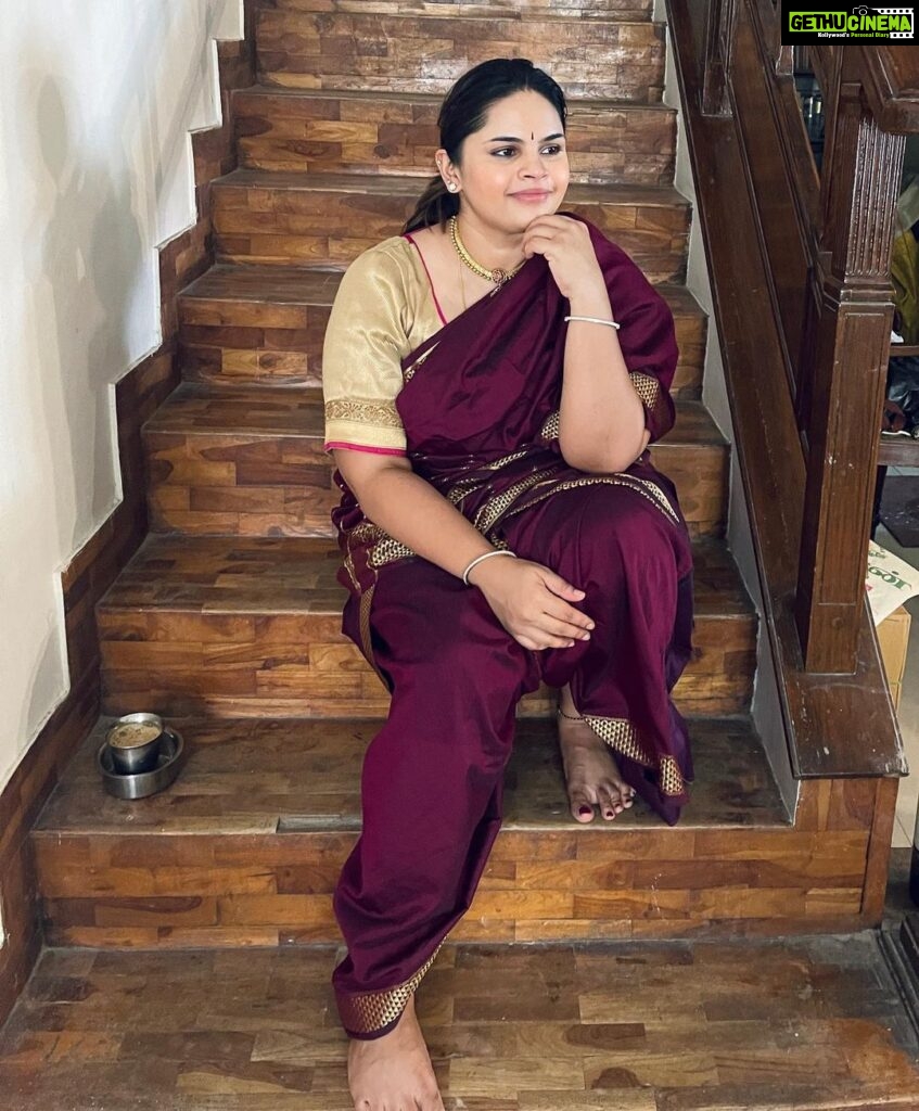 Vidyulekha Raman Instagram - Varalakshmi Vratham 2022 - the first after marriage. Felt blessed to pray for my husband, brothers and loved ones. #indiantradition #madisar #saree #silksaree #varalakshmivratham #tamil #vidyuraman