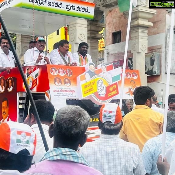 Vijay Vasanth Instagram - Election campaign in support of @incindia candidate Shri. Gopalaswamy contesting from Saravanabelagola assembly constituency. #karnatakaelections2023