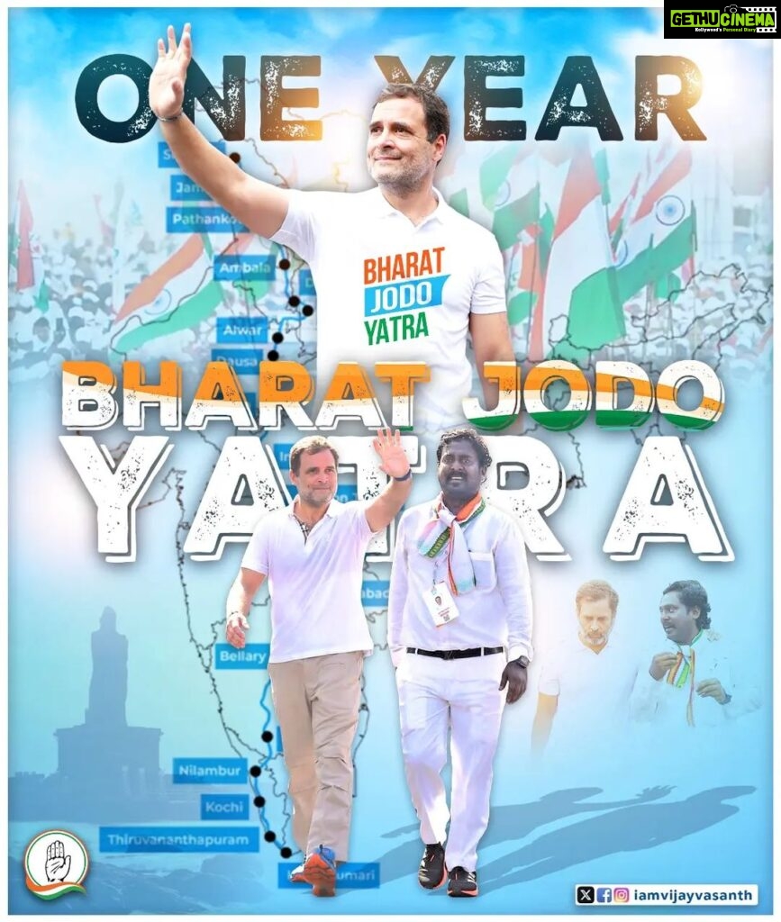 Vijay Vasanth Instagram - One year of #bharatjodoyatra