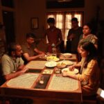 Vinitha Koshy Instagram - Luca shooting time discussions with Akbar and Fathima. Their cold relationship equation in the film gives more depth to the warm/hot relationship of the other couple, Luca and Niharika with the deliberate contrast, both thematically and in treatment. #Throwback #lucamovie @nithin_george_official @koshyvinitha @geethi_sangeetha @abrusimon @hussain___faris