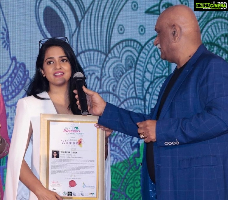 Vishakha Singh Instagram - Honoured and humbled to have been felicitated with the "Mumbai's Women Leaders" title by CMO Asia and World Women Leadership Congress. Initially, I wasn't convinced if I should accept this citation - simply because all the other awards and nominations I have received in the past have been vis a vis my roles or films I have produced independently or start up challenges that I have been a part of. This one was just about 'me'. However, I reminded myself that we women often doubt ourselves despite our accomplishments. (Studies even suggest that women are more likely to experience workplace imposter syndrome). So, while this recognition took me by surprise, it made me realise the value of my collective accomplishments. Hence, on a rainy evening at Taj Lands, surrounded by incredible achievers, I accepted the award from esteemed philanthropists. There's still a long way to go for me, but this award serves as a reminder of how far I've come. Excited for what lies ahead! #MumbaiWomenLeaders #Grateful #Recognition #FutureSuccess Taj Lands End, Mumbai