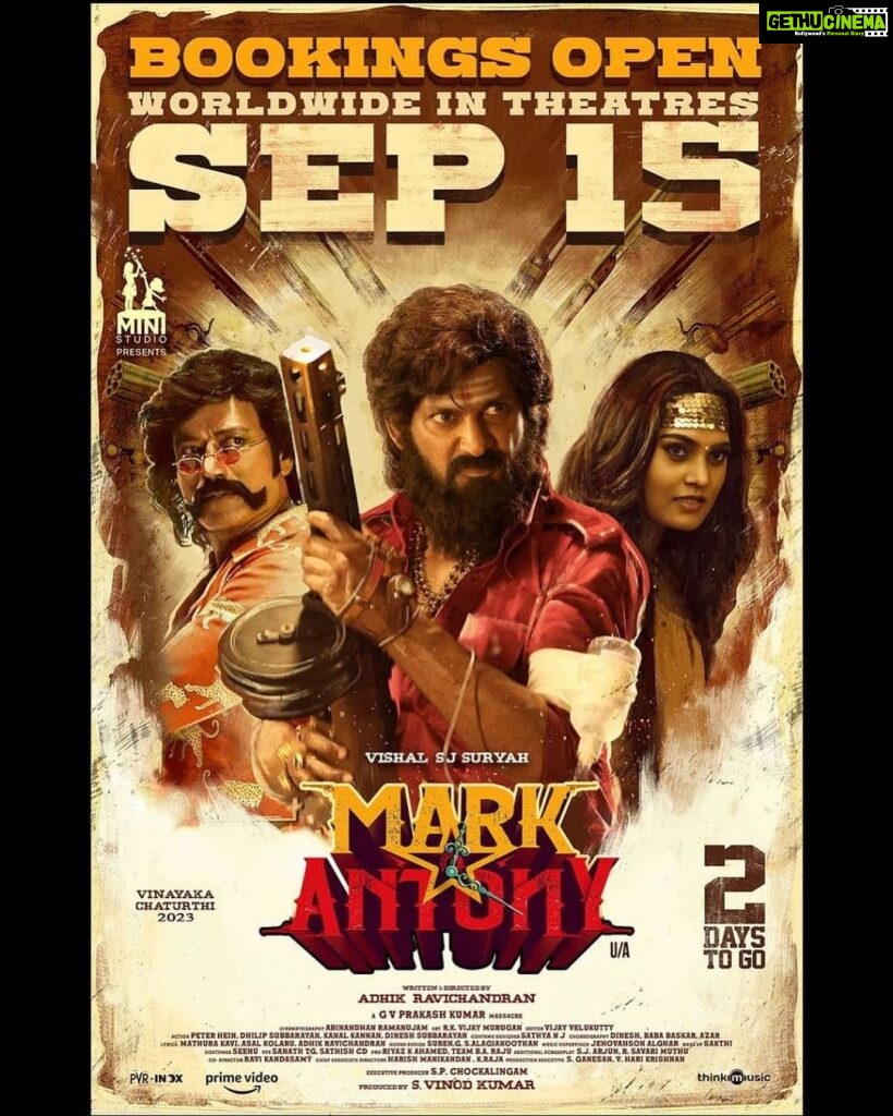 Vishnu Priya Instagram - Witness the Time Travel action Packed Gangster Movie #Markantony from 15th Sept'23 . Only in Theatres.. Lets Celebrate 🥂 #The world of Mark antony... . . @actorvishalofficial @sjsuryah @adhikravi @suniltollywood #worldofmarkantony Chennai, India