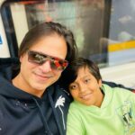 Vivek Oberoi Instagram - From subway rides 🚈 to movie nights 🍿 there is no better company than my best buddy Tag your #bestbuddy down 🫣👇 #fatherson #bonding #movienight London, United Kingdom