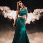 Yaashika Aanand Instagram - Some desi vibes 💚🩵 . 📸 @karma_beginz 💄 @jessicamakeover_artistry 👗 @labeljasleenkaur . . #swipeleft #explorepage #yashikaanand