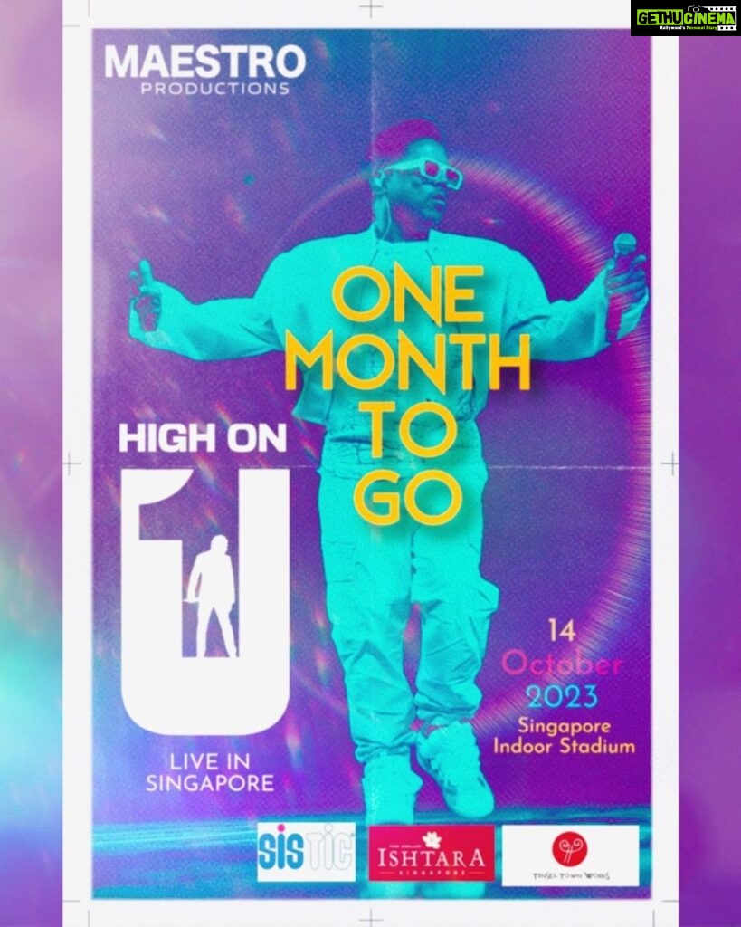 Yuvan Shankar Raja Instagram - Singapore.. are you ready!!!!! 1 month to go #highonu1