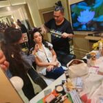 Aanchal Munjal Instagram - Moments ❤️ Some in Vanity van & few outside 'The Kapil Sharma Show' #behindthescenes Thank you to my dear team & special people Hair @shawnmendes Make up @makeupandhairbysabahat Costumes @gulabo_jaipur @aaayeshamehta Jewellery @bblinggbymeghana Shoes @thehype.in_ @jennet_david_william Pictures (out tomorrow) @dhruv_vohraphotography Manfriday @btwitsakashh @realmushtakeemkhan Special thanks to @rk945 @chiranjeev.arora @addy.1810