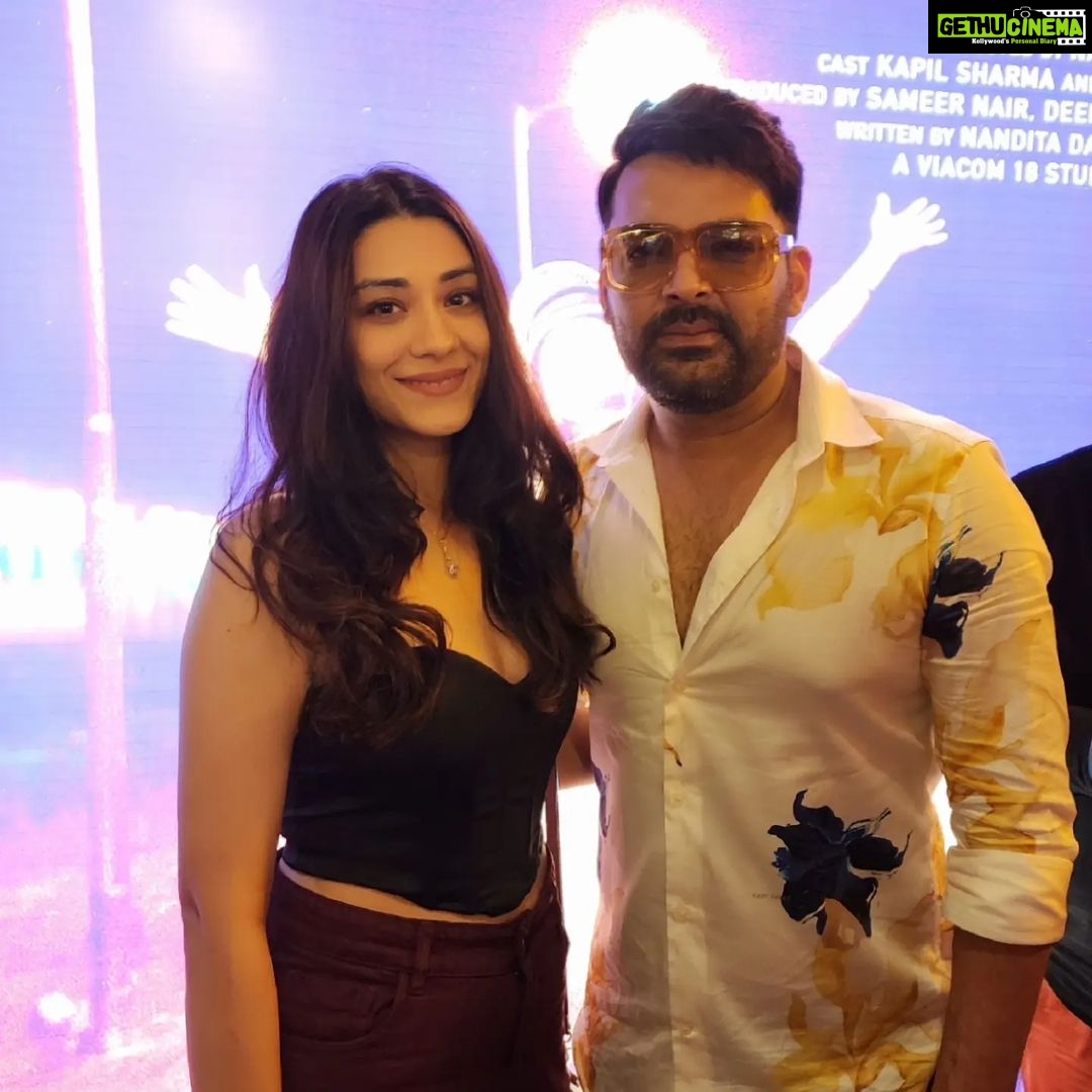 Aanchal Munjal Instagram - #aboutlastnight Heartiest congratulations to the whole team of #Zwigato @applausesocial @sameern @nanditadasofficial Truly a heartfelt & a sincere movie. Thank you @kapilsharma & @ginnichatrath for your warmth. Incredible performances by Kapil @shahanagoswami .. you both owned the film ❤️ Mumbai, Maharashtra