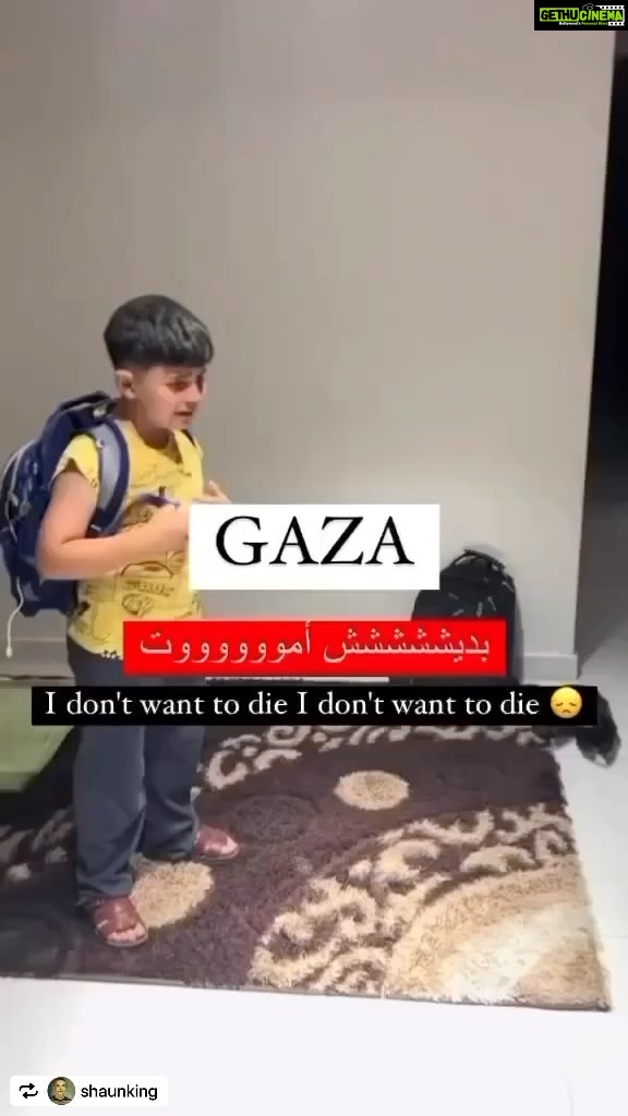 Aaron Aziz Instagram - Ya Allah Ya Rabb, YOU are the most powerful. Please save these innocent children and everyone in Palestine. Ameen Refreshing IG page has never been this heartbreaking. A child with backpack not crying because he don’t want to go to school but crying because he don’t want to die!!! Crying my heart out. Ya Allah Ya Rahman. #visitisrael Repost 💔 As bombs from Israel rattle his home, this young Palestinian boy cries out, “I don’t want to die. I don’t want to die.” This is what Israel is doing and these are the families they are killing. 🎥 from @hamza_w_dahdooh #repost from @shaunking Reposted