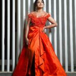 Aashika Padukone Instagram - Dazzling in Pop Orange at the Zee Telugu Awards 🧡✨ #Comingsoon #RedCarpet #Zeetelugu #ZTKA2023 #Staytuned #awardshowglam Styling: @greeshma_krishna.k Designer: @indusuresh_p Jewellery: @thetrinkaholic Makeover: @praneetha_beautymakeover Photography: @happy_portraits_photography