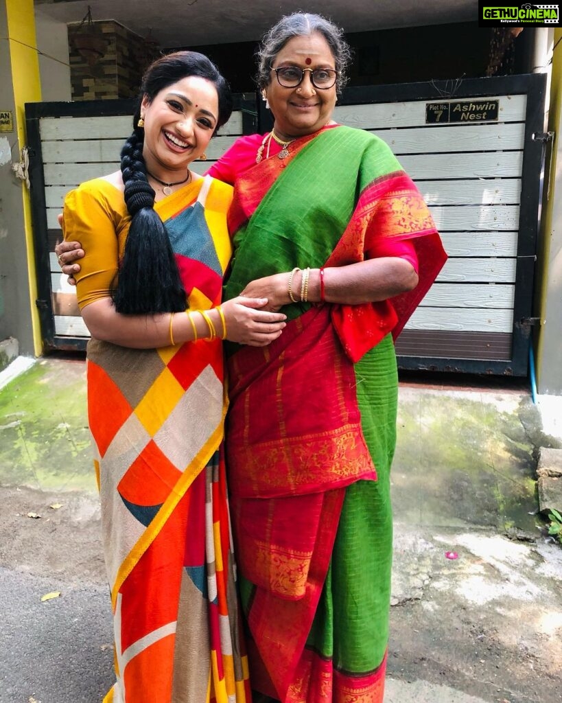 Aashika Padukone Instagram - An absolute honor to share the screen with the legendary actress Vadivukkarasi – a paragon of simplicity and grace. 🎬✨ #IconicMoments #shootmode #blessed #vadivukkarasi Chennai, India