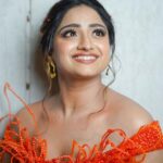 Aashika Padukone Instagram - Dazzling in Pop Orange at the Zee Telugu Awards 🧡✨ #Comingsoon #RedCarpet #Zeetelugu #ZTKA2023 #Staytuned #awardshowglam Styling: @greeshma_krishna.k Designer: @indusuresh_p Jewellery: @thetrinkaholic Makeover: @praneetha_beautymakeover Photography: @happy_portraits_photography