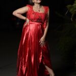 Aashika Padukone Instagram - Some fiery red mood! ❤️‍🔥 Styled by:-@harinireddym Outfit:-@nsdesignerstudios Jewellery:-@kushalsfashionjewellery Makeover: @praneetha_beautymakeover Photographer: @happy_portraits_photography