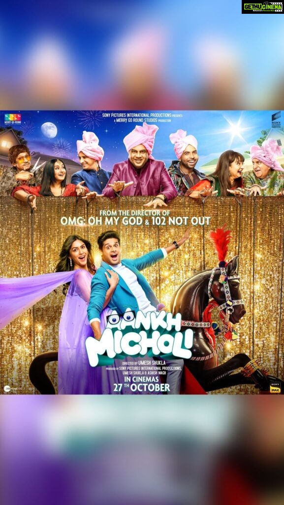 Abhimanyu Dasani Instagram - Here’s a little feast for your eyes! 😉 Brace yourself for the ultimate entertainer packed with giggles and fun, for the entire family. #AankhMicholi trailer out now! Watch closely, there’s more to it than meets the eye 😉 @pareshrawalofficial @sharmanjoshi @divyadutta25 @nowitsabhi #VijayRaaz @jariwalladarshan @grushakapoor24 @umesh_shukla_official @mgr_studios @ashishwagh7 @sonypicsfilmsin @zeemusiccompany @sonypicturesin