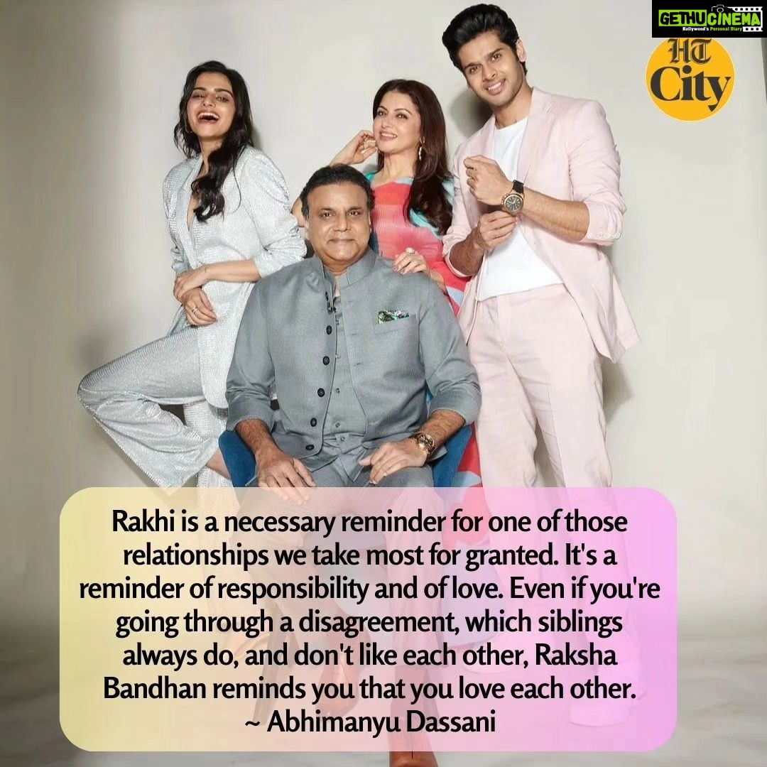 Abhimanyu Dasani Instagram - Talking about the Tom and Jerry sibling bond they share, actors Abhimanyu Dassani and sister Avantika get candid on Raksha Bandhan and spill some beans. "I have been the most protective of my sister from the very beginning. I love to irritate her as it is one of my hobbies. But if someone else makes her cry they might end up with a broken jaw,” says Abhimanyu, while Avantika adds, “There is a false idea that siblings evolve with age, at least in our case. I’m the lovely caring one and he’s the annoying one who relishes the ability to irritate me. However, the one day of Raksha Bandhan is sacred to me simply because he has no choice but to be nice”. @abhimanyud @avantikadassani Interview by @sugandharawal Full story: Link in bio #abhimanyudassani #avantikadassani #bollywoodsiblings #siblinggoals #rakhi2023 #rakshabandhan2023 #rakhicelebration #rakshabandhan #HTcityshowbiz #HTCity #bollywoodactors