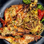 Abhirami Suresh Instagram – Lemon garlic grilled tiger prawns…. Cafe Uutopia