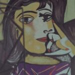 Abhirami Suresh Instagram – Dora Maar by Pablo Picasso ❤️🙏🏻 
@uutopianjournal Cafe Uutopia