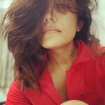 Abhirami Venkatachalam Instagram - Forever writing a story in my head ♥️ #self #love #universe #hugs #kisses #red #forever #abhiramivenkatachalam #kannamma #ab #abhs #messyhair #messy #me #insta #instagram #instagood #instalife #butterfly #life #cherish #memories #chennai #tamilcinema