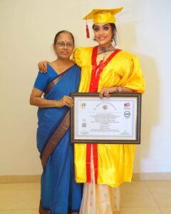 Abhirami Venkatachalam Instagram - Finally a perfect  post with amma and my honorary doctorate in Bharatanatyam 💛 thanks a ton to @j_o_h_n_a_m_a_l_a_n , just the word thanks doesn’t equal to your support and the recognition that you gave and got me sir , my heartfelt gratitude to you brother from another mother 🙏🏼 and thanks a ton to @indian_media_works for everything... #saree #best #day #memories #with #amma #doctorate #dance #love #life #happy #vibes #positivevibes #abhiramivenkatachalam #ammu #yourstruly #kannamma #insta #instagram #instagood #instalife #instalike #chennai #tamilcinema