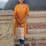 Abhirami Venkatachalam Instagram – My peaceful space in this universe 🧡 with my man #coimbatore #peace #spirituality #touch #heart #bestday #emotional #bond #my #man #life #answers #forever #yours #yourstruly #ammu #abhiramivenkatachalam #isha #ishayoga #ishayogacenter